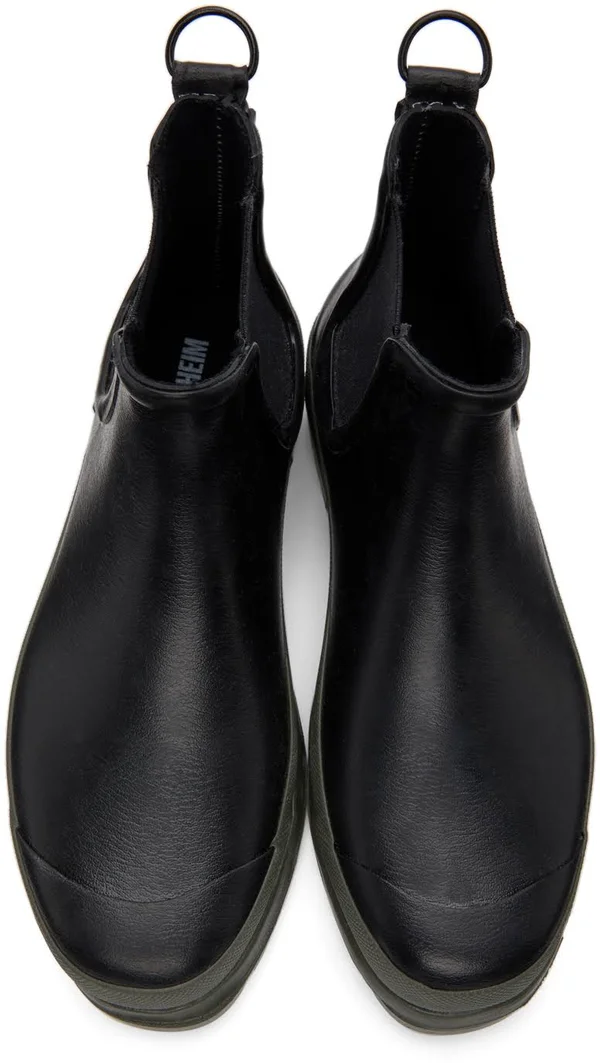 Stutterheim Black & Khaki Rainwalker Chelsea Boots