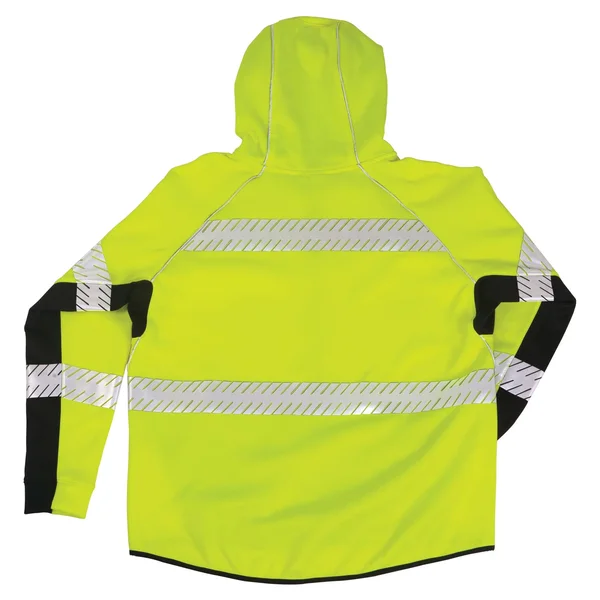 ml Kishigo Premium Black Series Full-Zip Hooded Sweatshirt - 4XL, Lime
