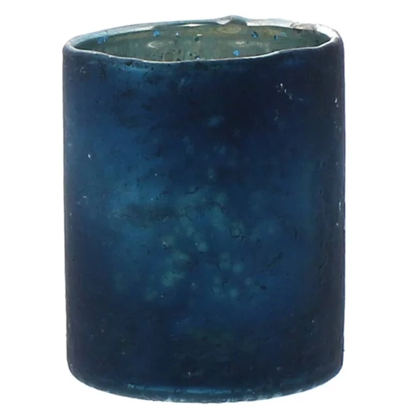 Cylindrical Glass Votives with Semi Translucent Look, Set of 6, Multicolor