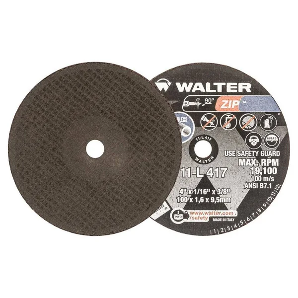 Walter Surface Technologies 11L417 Cut/Grind Whl - t1 4x22x1/16x22x3/8x22 A-60