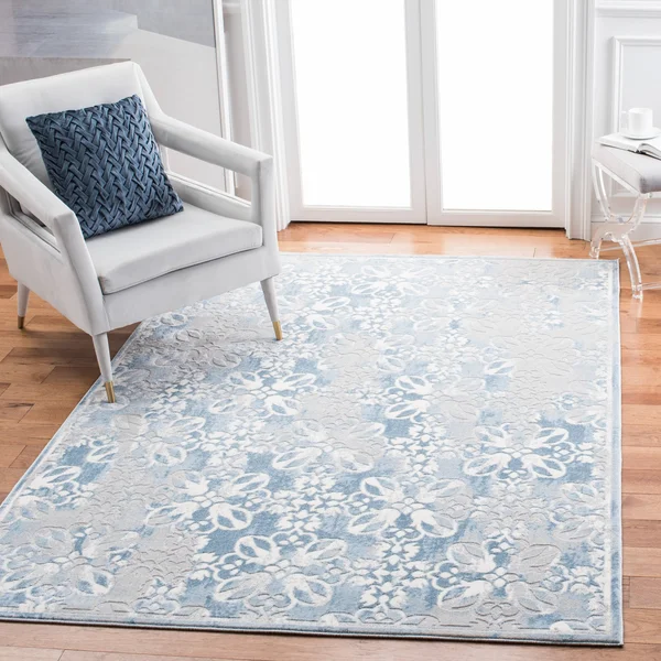 Safavieh Lagoon Rug Collection LGN508F - Grey - Blue - 4&-5x22 x 6&-5x22