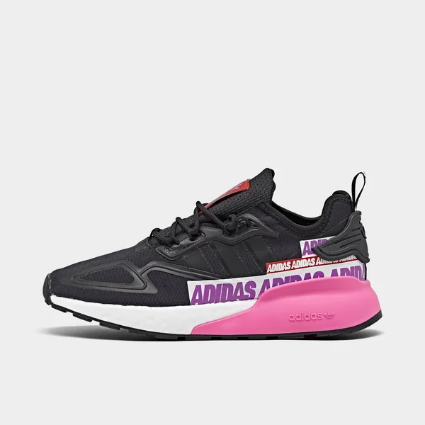 Adidas Women's Originals ZX 2K Boost Running Shoes in Black/Core Black Size 8.5