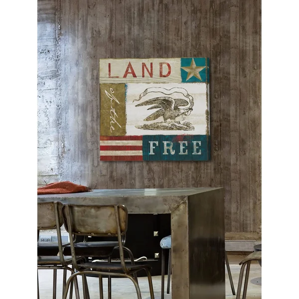 Marmont Hill Eagle I Block Print Painting Print on Canvas