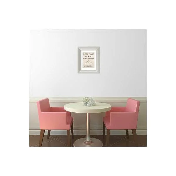 Amanti Art DSW13853 Romano Silver Matted Photo Frame DSW1385373