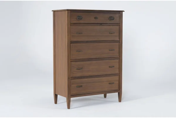 Chest - Magnolia Home Naomi Chest by Joanna Gaines Modern - Brown - Wood - 38x22W x 18x22D x 54x22H at Living Spaces