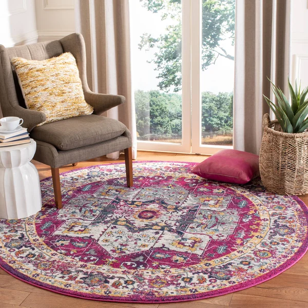 Safavieh Evoke EVK275R 6&7x22 x 9&0x22 Fuchsia - Ivory Area Rug