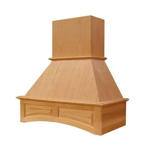 Omega National 36x22 Wide Signature Arched Wall Hood with Liner for Broan - Red Oak, R2636SMB1OUF1 by WoodworkerExpress.com