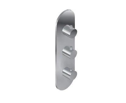 Graff G-8056-RH/RH1-BNi-T - M-Series Round Thermostatic 3-Hole Trim Plate and Handle - Trim