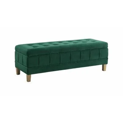 Mccraney Tufted Storage Ottoman Mercer41 Upholstery Color: Evergreen