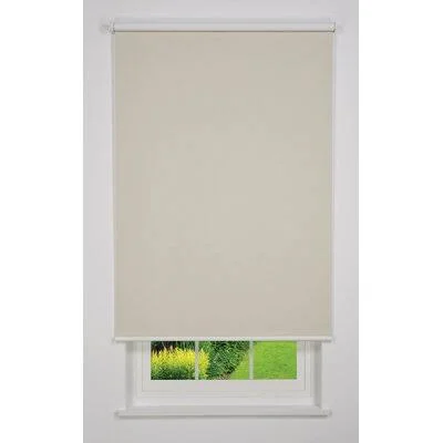 Cordless Blackout Roller Shade Linen Avenue Finish: Beige - Blind Size: 53v5W x 78L