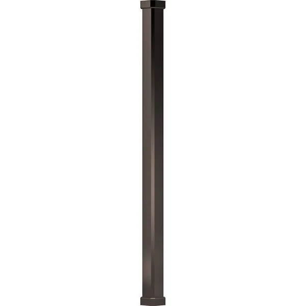 6x22 x 10& Endura-Aluminum Craftsman Style Column, Square Shaft (Load-Bearing 20, 000 lbs), Non-Tapered, Textured Brown Finish w