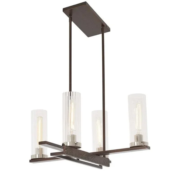 Minka Lavery-4609-101-Maddox Roe - Chandelier 10 Light Iron Ore/Gold