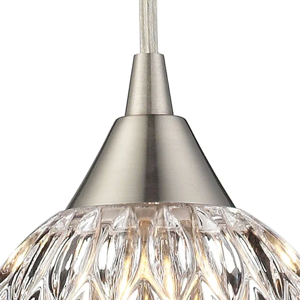 Elk Lighting 10342/3L Kersey 3 Light Pendant in Satin Nickel