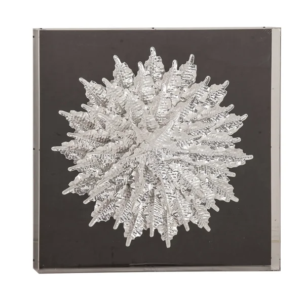 Chelsea Grove 24x22 x 24x22 Silver Paper and Acrylic Shadow Box Wall Art