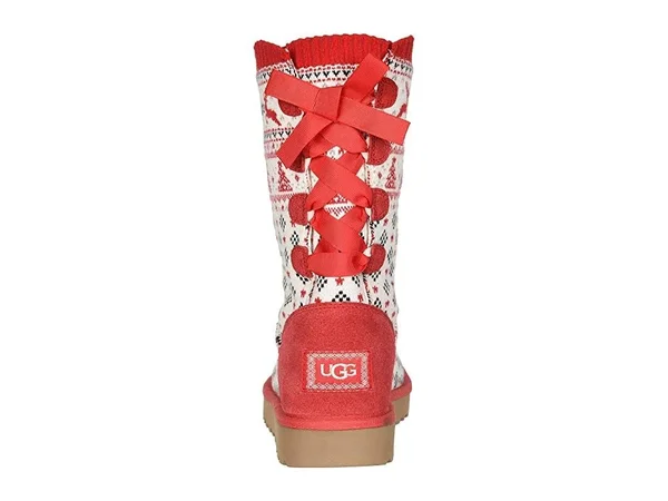 Ugg Zappos 20th x Holiday Sweater Boot Women's Shoes Ribbon Red : 8 B