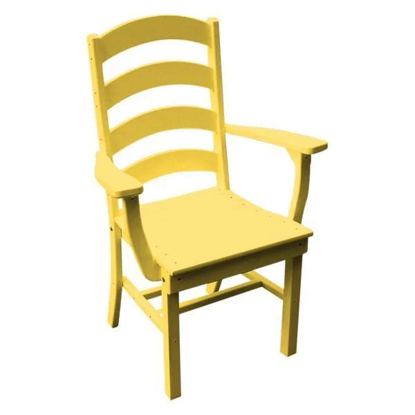 Ladderback Dining Chair w/ Arms Blue