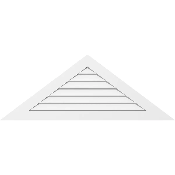 Ekena Millwork GVPTR50X1701SN 50x22W x 16-5/8x22H Triangle Surface Mount PVC Gable Vent 8/12 Pitch: Non-Functional - w/ 3-1/2x22W