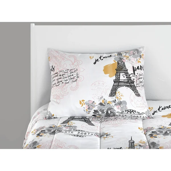 Your Zone Teen Paris Eiffel Tower Bed in A Bag Comforter Set, Size Queen
