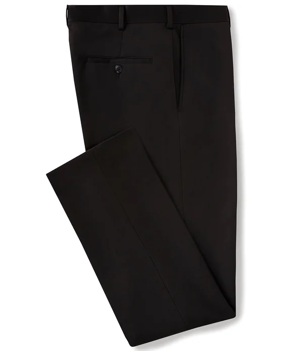 Roundtree Yorke TravelSmart Non-Iron Flat-Front Ultimate Comfort Microfiber Dress Pants, Mens, 38 32, Black - Dillard&s Exclusiv