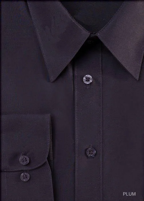 Men's Basic Dress Shirt Regular Fit in Plum 19½ 36/37, Plum