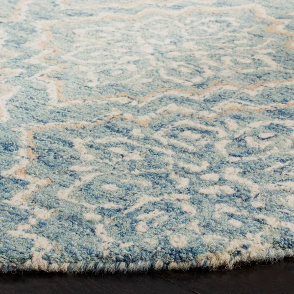 Safavieh 2&-3x22 x 10& Abstract ABT201A Blue - Grey Rug