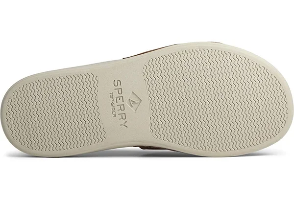 Sperry Plushwave Dock Leather Slide Men's Shoes Tan : 7 M (D)