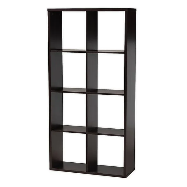 Qamar Dark Brown 8-Cube Multipurpose Storage Shelf
