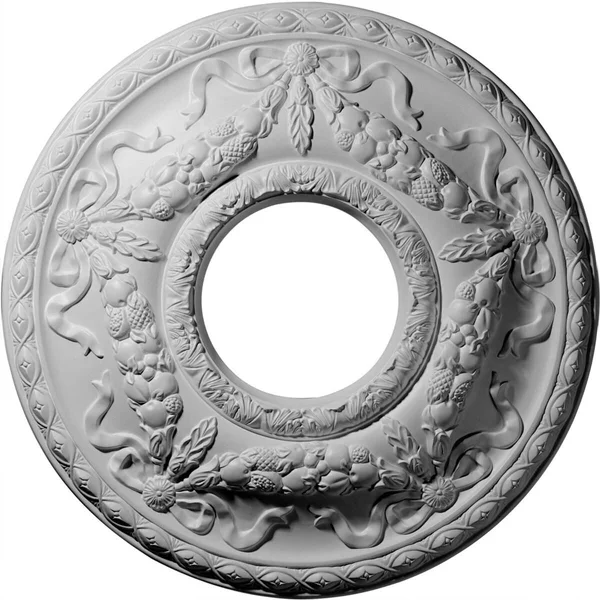 22 1/8x22OD x 7 1/4x22ID x 1 3/4x22P Hurley Ceiling Medallion (Fits Canopies Up to 7 1/4x22), Hand-Painted Root Beer Crackle