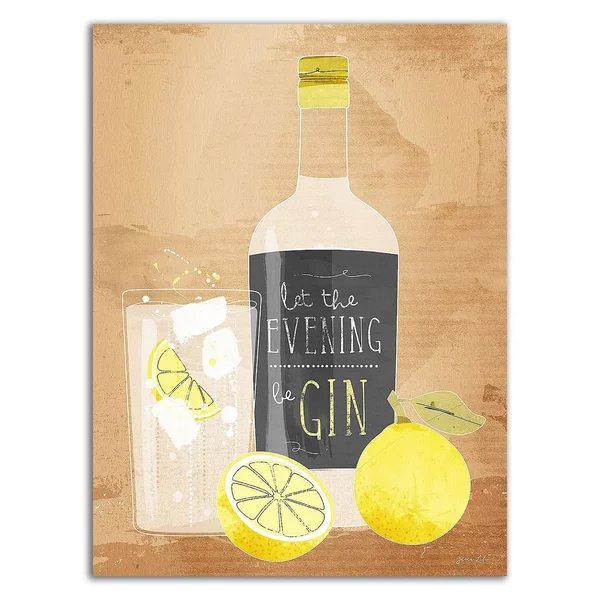 24x22 x 18x22 Let The Evening Begin by Green Lili Print on Canvas