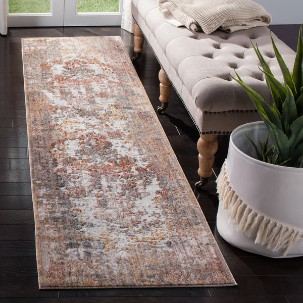Safavieh Winston WNT351F Grey/Rust 5' x 8' Area Rug