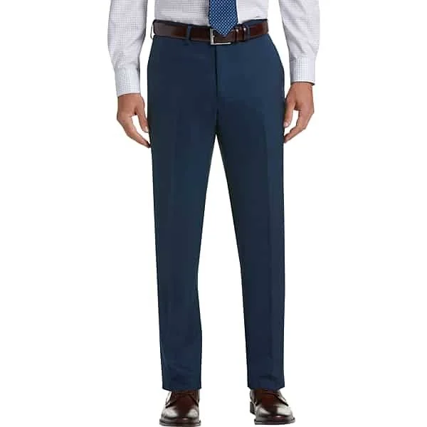 Haggar Men's Premium Comfort Blue 4-Way Stretch Slim Fit Dress Pants - Size: 32W x 32L