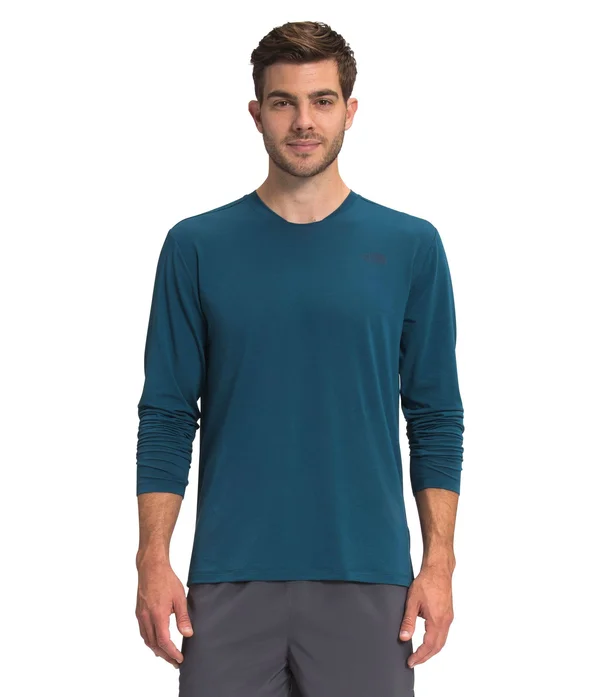 The North Face Men's Wander Long Sleeve Shirt Monterey Blue Heather, S