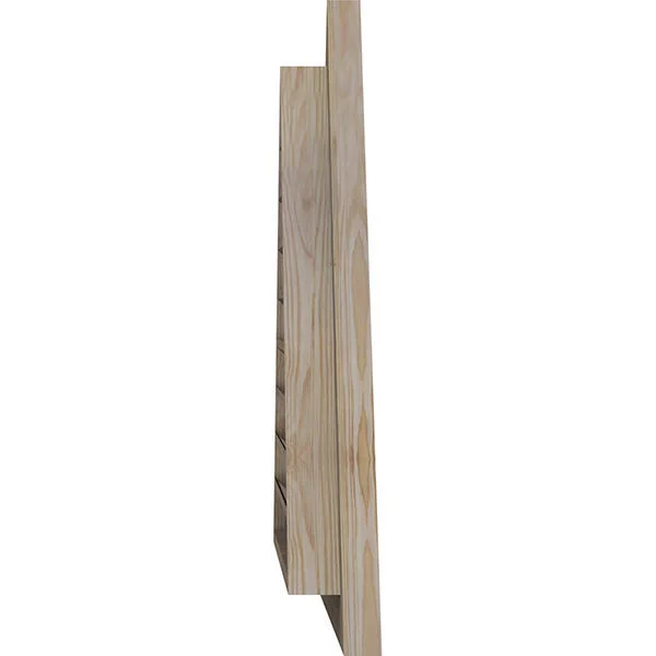 Ekena Millwork GVWTR60X2200SFPPI 60x22W x 22 1/2x22H Triangle Gable Vent (75x22W x 28 1/8x22H Frame Size) 9/12 Pitch: Primed - Fu