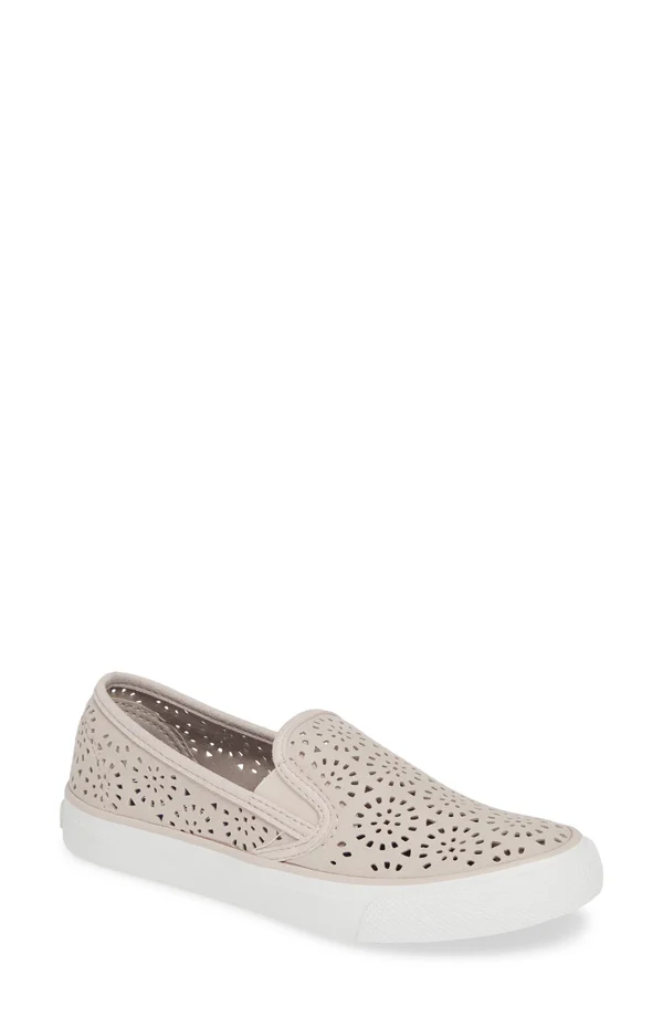 Sperry Seaside Perf (Lilac) Women's Slip on Shoes