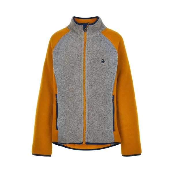Color Kids Kids Fleece Jacket Yellow-grey, Kids Fleece Jacket, Size 110 - Color Honey Ginger