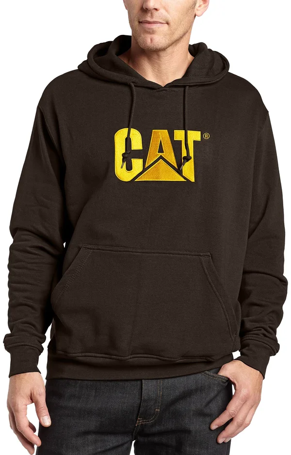 Caterpillar Men's Trademark Hooded Sweatshirt, Dark Earth