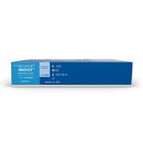 Acuvue 1-Day Moist Brand Contact Lenses, 90 Pack