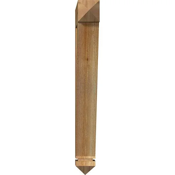 Ekena Millwork BKT04X22X34TRA03RWR 4x22W x 22x22D x 34x22H Traditional Arts & Crafts Rough Sawn BRACKET - Western Red Cedar