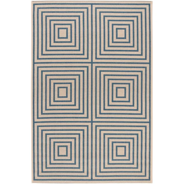 Safavieh Linden LND123N Cream/Blue 8& x 10& Area Rug