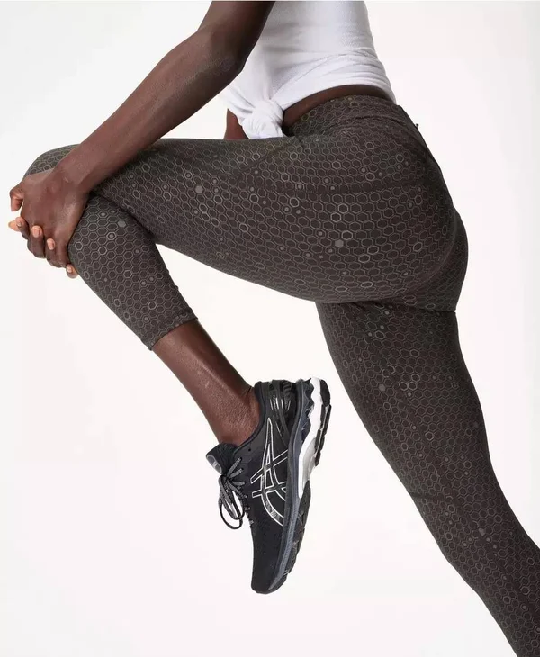 Sweaty Betty Power Reflective 7/8 Workout Leggings - Grey, Women's XXLarge