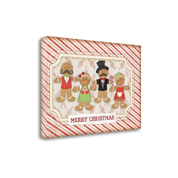 Tangletown Fine Art Gingerbread Christmas by Jennifer Pugh, Giclee Print on Wrap Canvas, 29x20x22