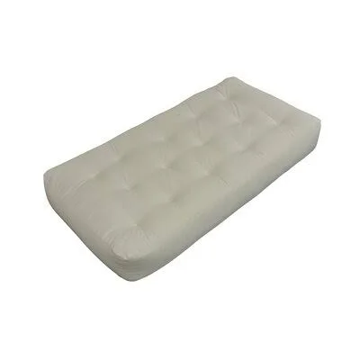 9x22 Cotton and Foam Futon Mattress Gold Bond Size: Loveseat Ottoman, Color: Natural Tuft