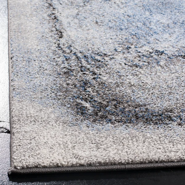 Safavieh Spirit 5&3x22 x 7&6x22 Rug in Blue and Charcoal