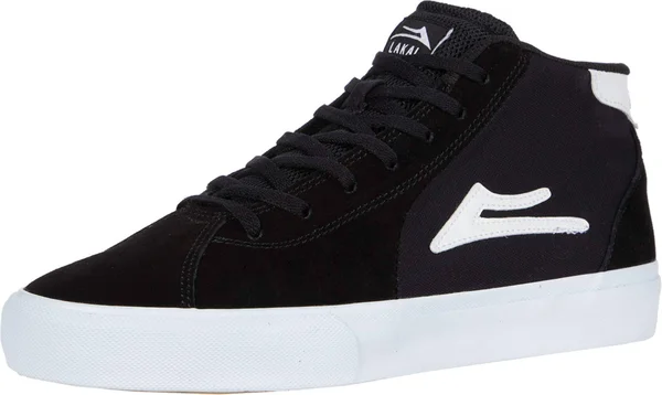 Lakai Flaco II Mid Skate Shoes - Black Suede 7