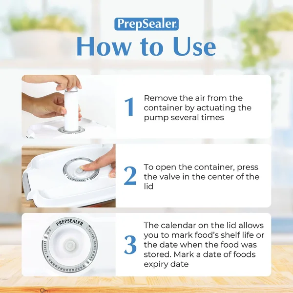 PrepSealer - Food Saving Vacuum Container (4.5L + Pump)