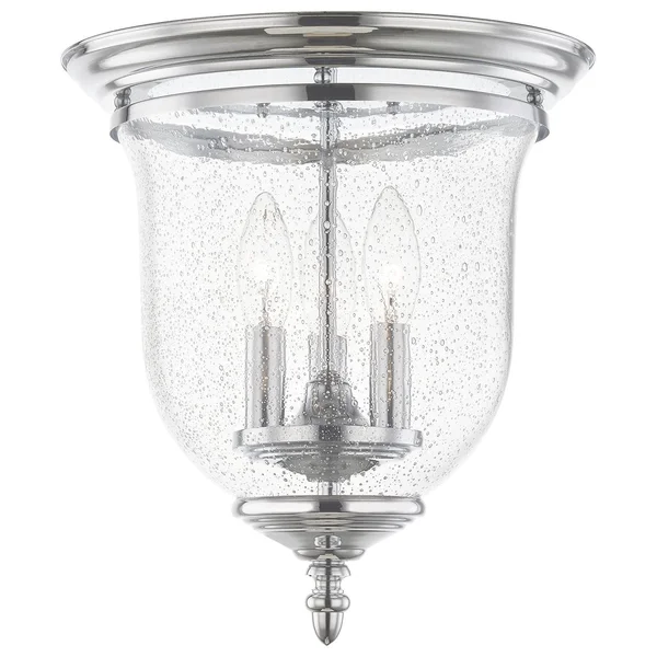 Livex Lighting 5024-05 Legacy 3-Light Ceiling Mount, Chrome
