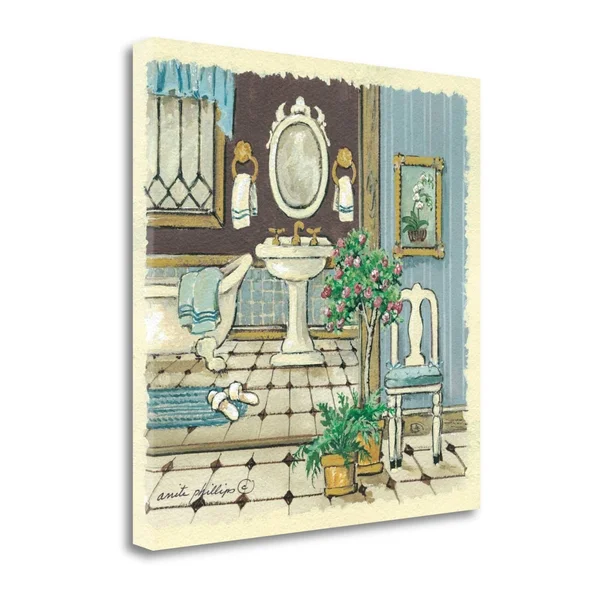 24x22 x 24x22 Antique Bath I by Anita Phillips Fine Art Giclee Print