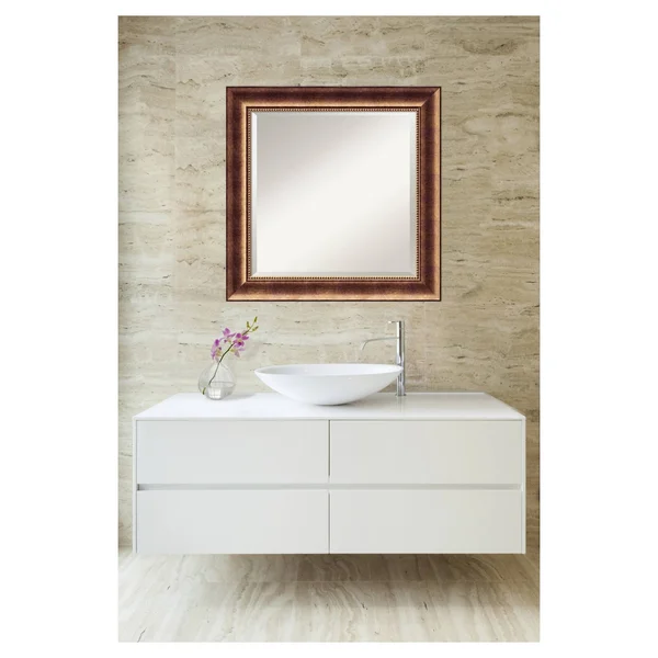 Amanti Art Manhattan Bronze Square Wall Mirror