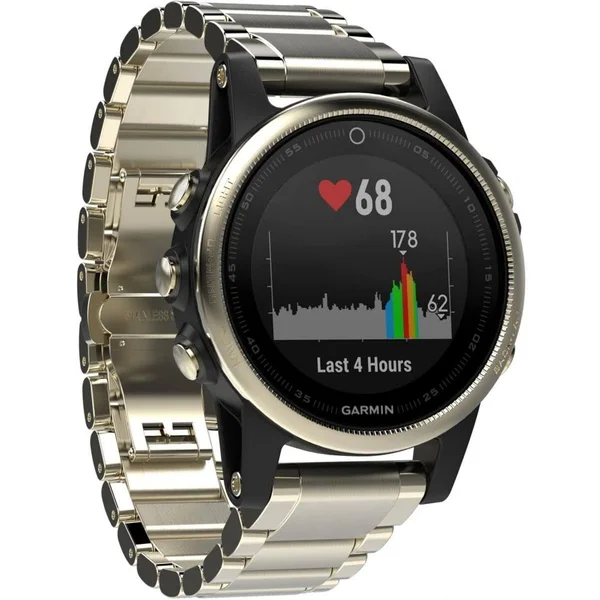 Garmin Fenix 5S Sapphire - Champagne with Metal Band