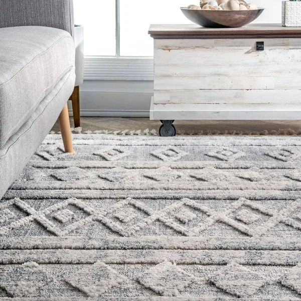 nuLOOM Diamond Shaggy Devonte Area Rug, Size: 7& 10 inch x 10& 10 inch